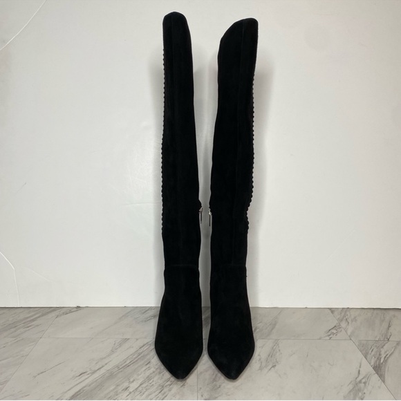 Vince Camuto Seselti Black Suede Pointy Toe Tall Boot 8 1/2 M - Picture 3 of 16